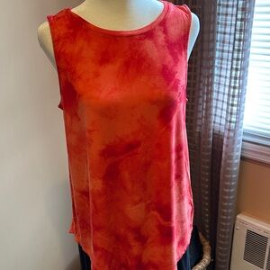 Old Navy Fiery Red Tie-Dye Tank Top